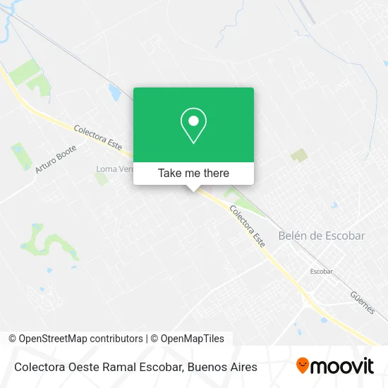 Mapa de Colectora Oeste Ramal Escobar