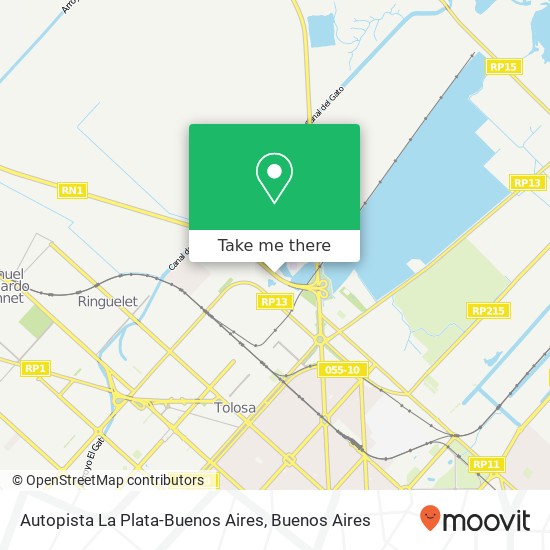 Mapa de Autopista La Plata-Buenos Aires
