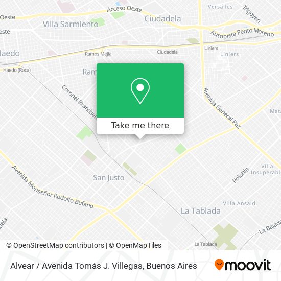 Alvear / Avenida Tomás J. Villegas map