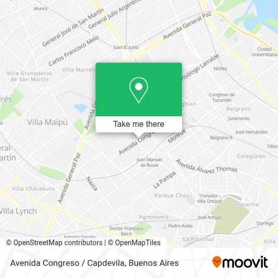 Avenida Congreso / Capdevila map
