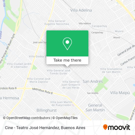 Cine - Teatro José Hernández map