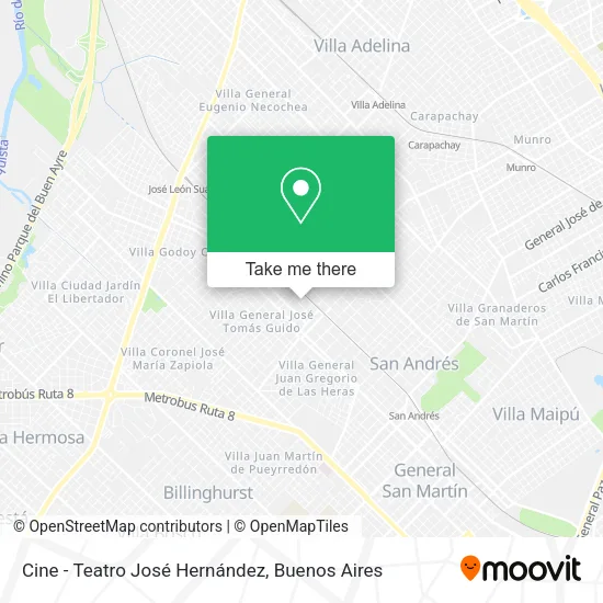 Mapa de Cine - Teatro José Hernández