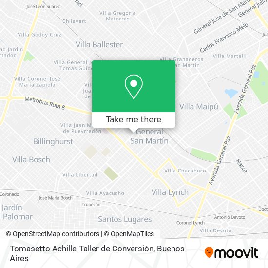 Tomasetto Achille-Taller de Conversión map