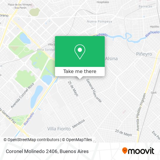 Coronel Molinedo 2406 map