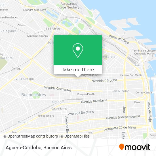 Agüero-Córdoba map