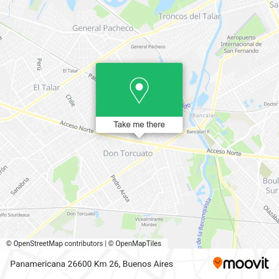 Mapa de Panamericana 26600 Km 26