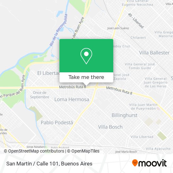 Mapa de San Martín / Calle 101