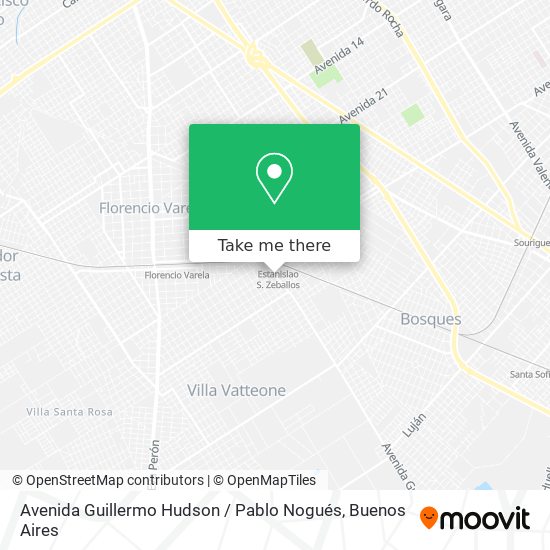 Avenida Guillermo Hudson / Pablo Nogués map