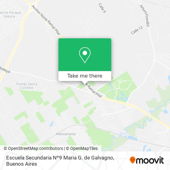 Mapa de Escuela Secundaria Nº9 Maria G. de Galvagno