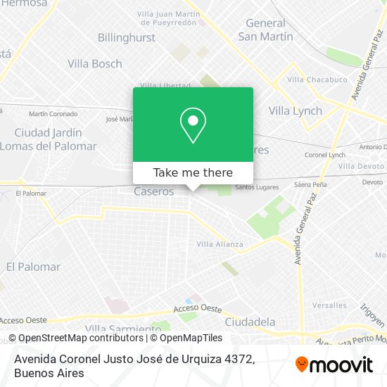 Avenida Coronel Justo José de Urquiza 4372 map