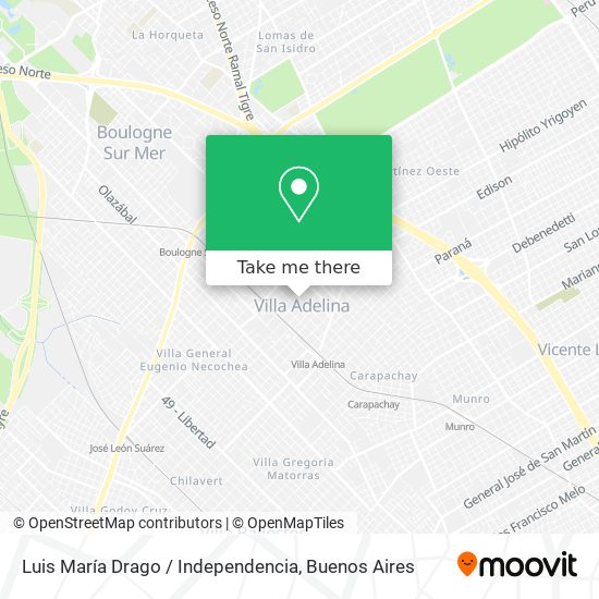 Mapa de Luis María Drago / Independencia