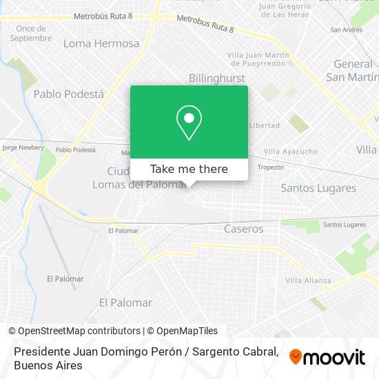 Mapa de Presidente Juan Domingo Perón / Sargento Cabral