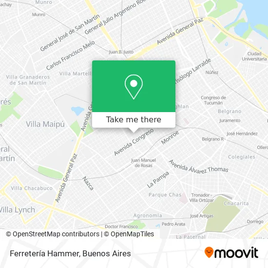Ferretería Hammer map
