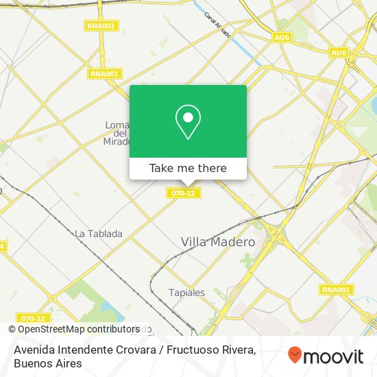 Avenida Intendente Crovara / Fructuoso Rivera map