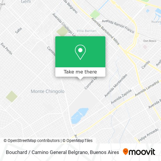 Bouchard / Camino General Belgrano map