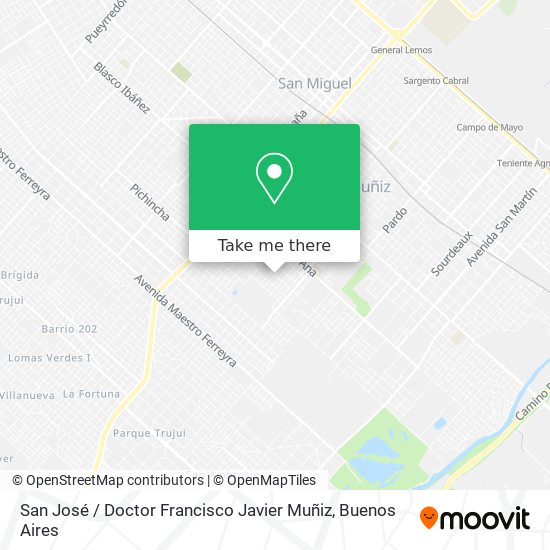 San José / Doctor Francisco Javier Muñiz map