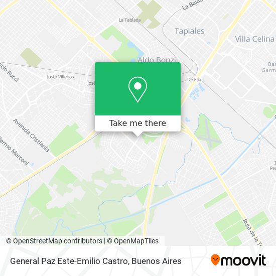 General Paz Este-Emilio Castro map