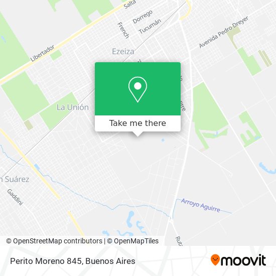 Mapa de Perito Moreno 845