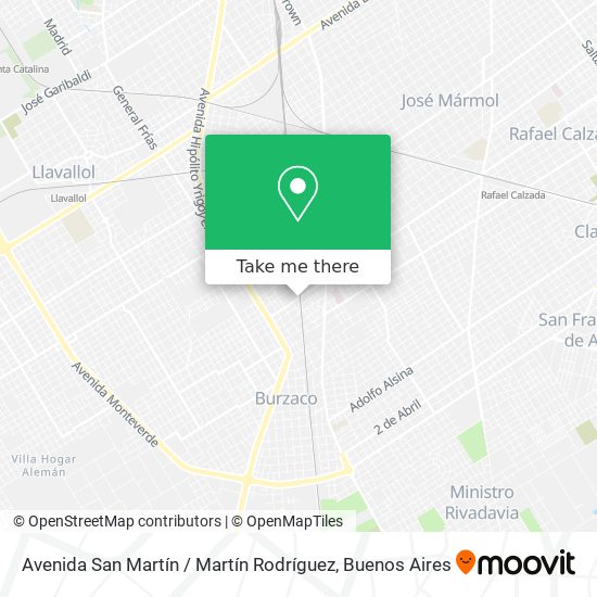 Avenida San Martín / Martín Rodríguez map