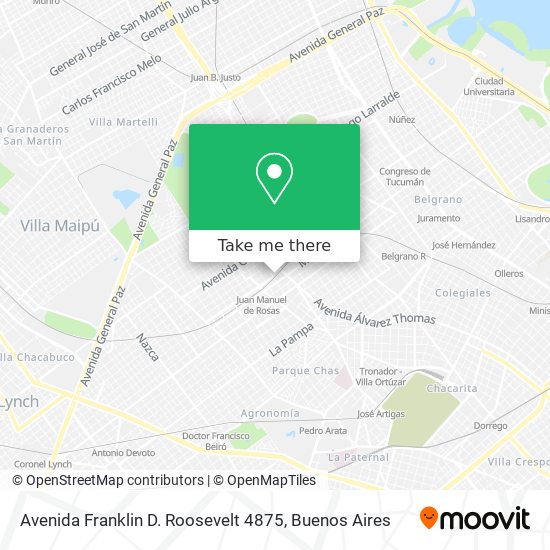 Mapa de Avenida Franklin D. Roosevelt 4875