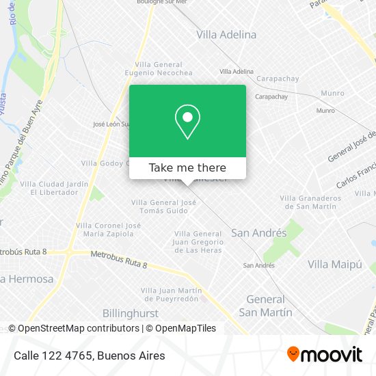 Calle 122 4765 map