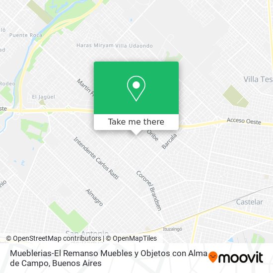 Mueblerias-El Remanso Muebles y Objetos con Alma de Campo map