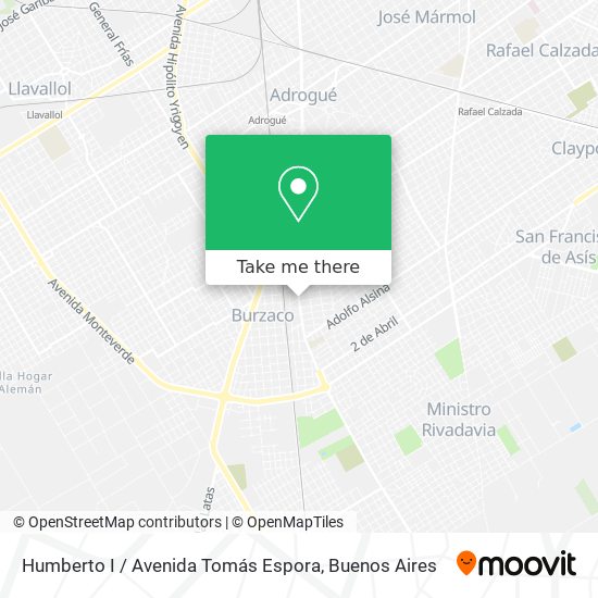 Humberto I / Avenida Tomás Espora map