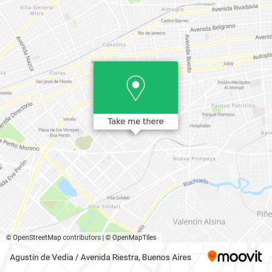 Mapa de Agustín de Vedia / Avenida Riestra