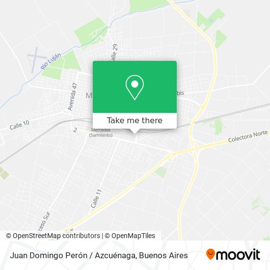 Juan Domingo Perón / Azcuénaga map