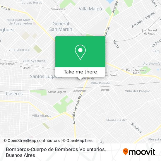 Bomberos-Cuerpo de Bomberos Voluntarios map