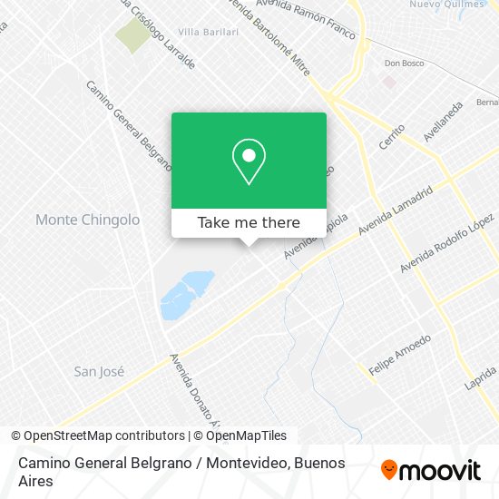 Camino General Belgrano / Montevideo map