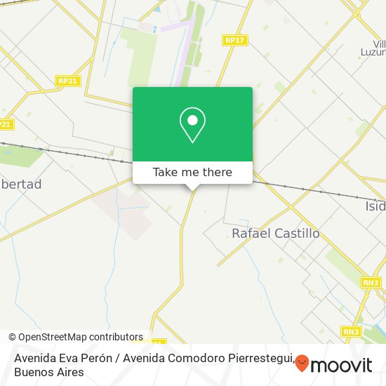 Avenida Eva Perón / Avenida Comodoro Pierrestegui map