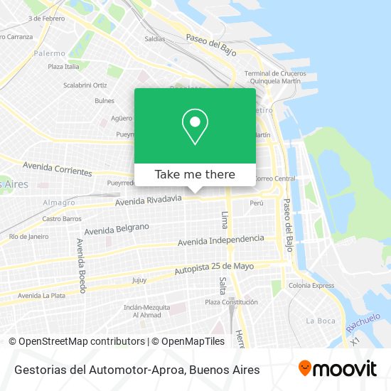 Mapa de Gestorias del Automotor-Aproa