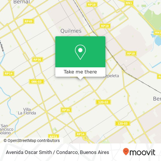 Avenida Oscar Smith / Condarco map