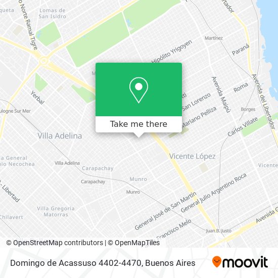 Mapa de Domingo de Acassuso 4402-4470
