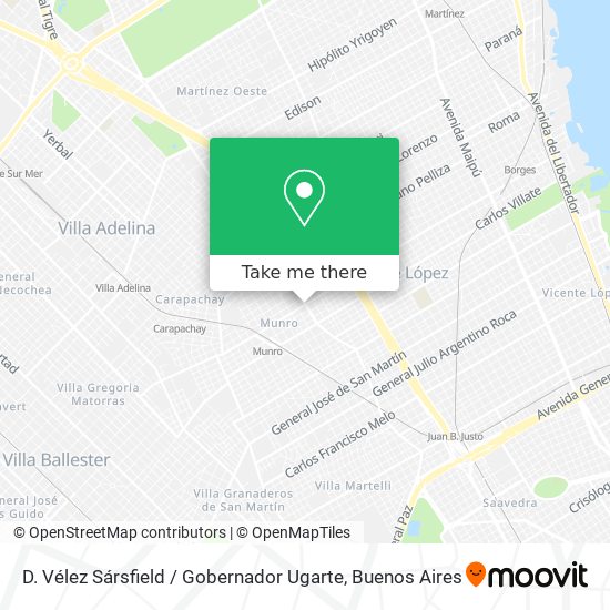 Mapa de D. Vélez Sársfield / Gobernador Ugarte