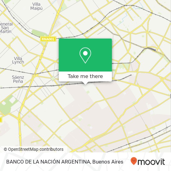 Mapa de BANCO DE LA NACIÓN ARGENTINA