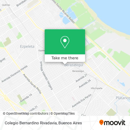 Mapa de Colegio Bernardino Rivadavia