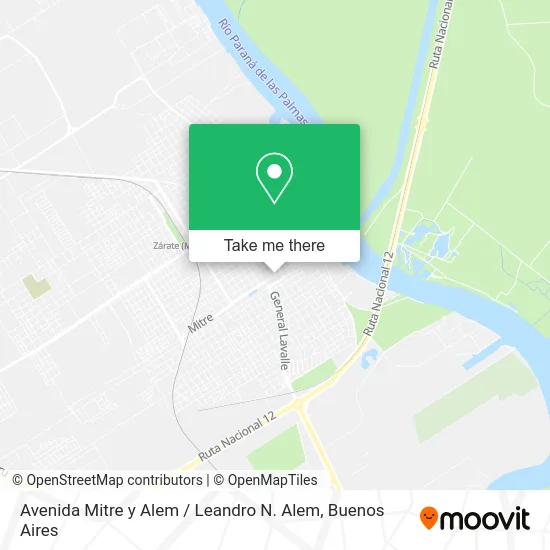 Avenida Mitre y Alem / Leandro N. Alem map