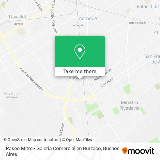 Mapa de Paseo Mitre - Galeria Comercial en Burzaco