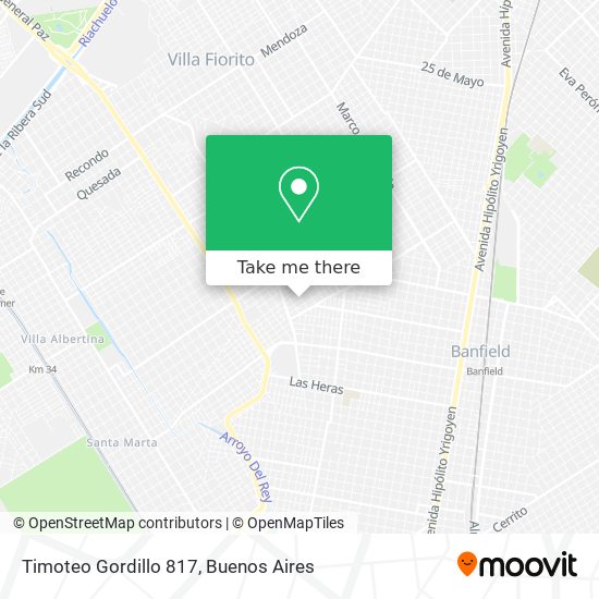 Timoteo Gordillo 817 map