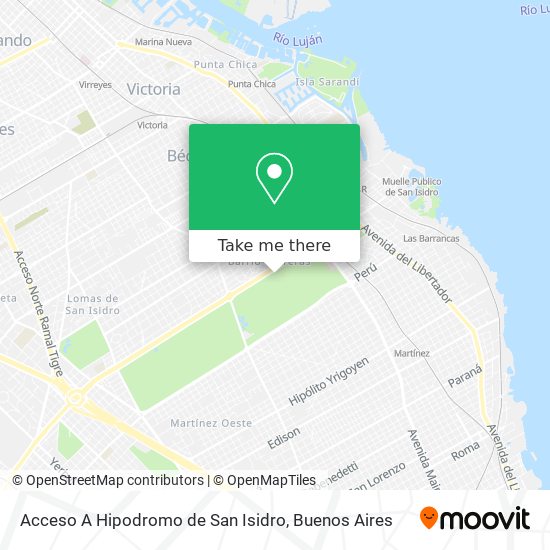 Acceso A Hipodromo de San Isidro map