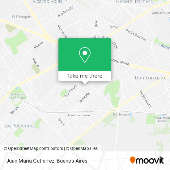 Juan Maria Gutierrez map