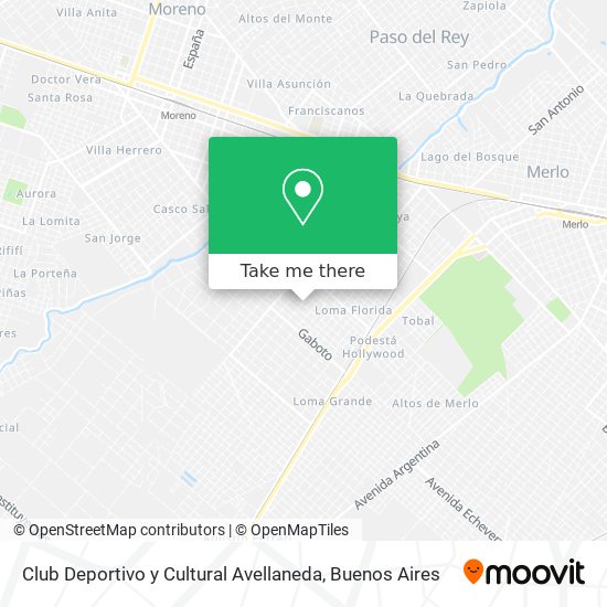 Club Deportivo y Cultural Avellaneda map