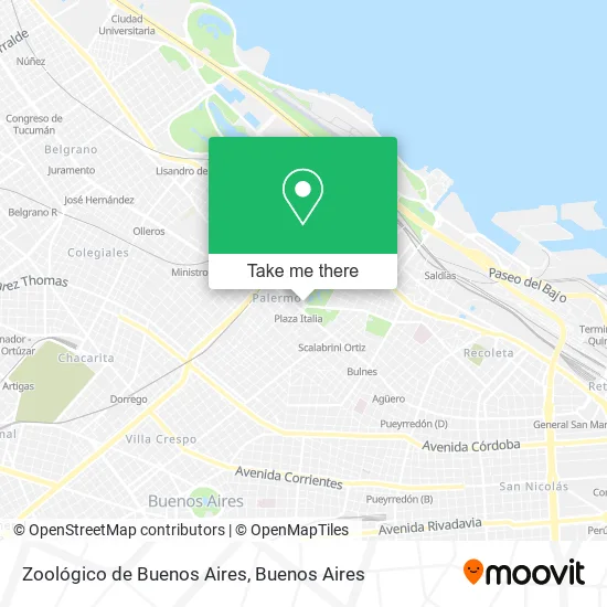 Mapa de Zoológico de Buenos Aires