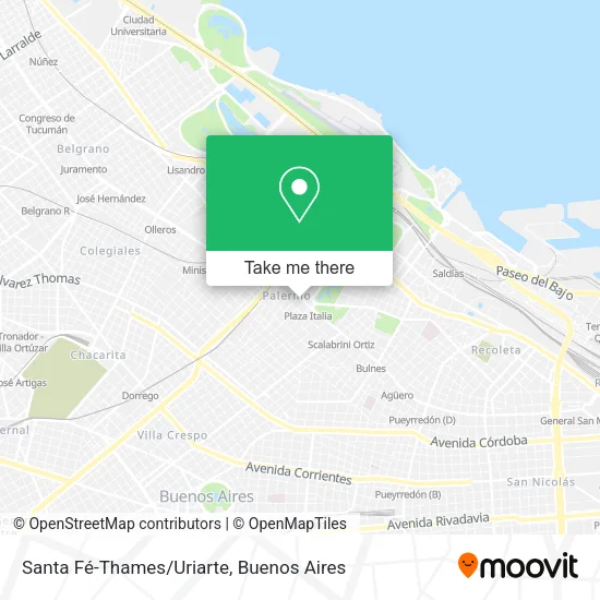 Mapa de Santa Fé-Thames/Uriarte