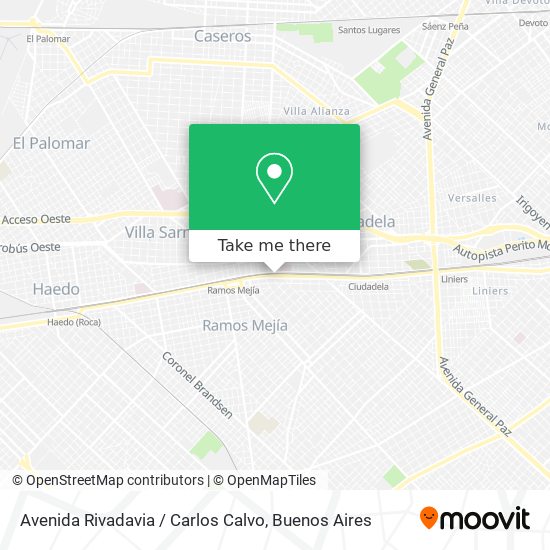 Avenida Rivadavia / Carlos Calvo map