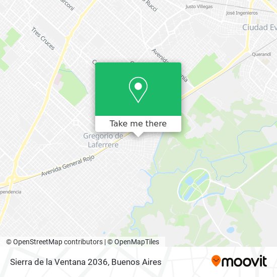 Mapa de Sierra de la Ventana 2036