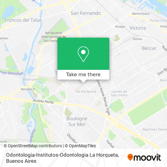 Mapa de Odontologia-Institutos-Odontologia La Horqueta