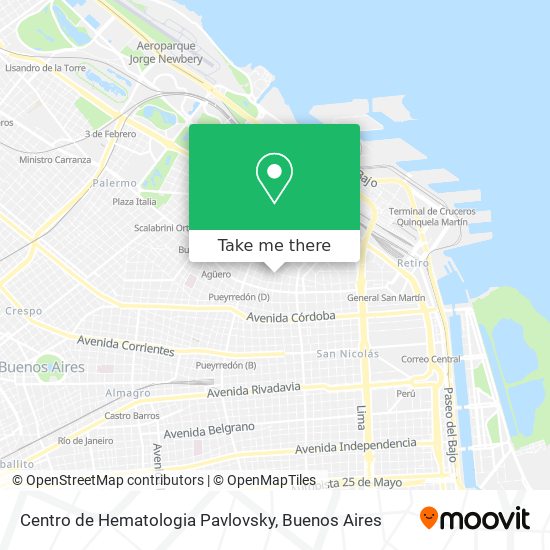 Mapa de Centro de Hematologia Pavlovsky